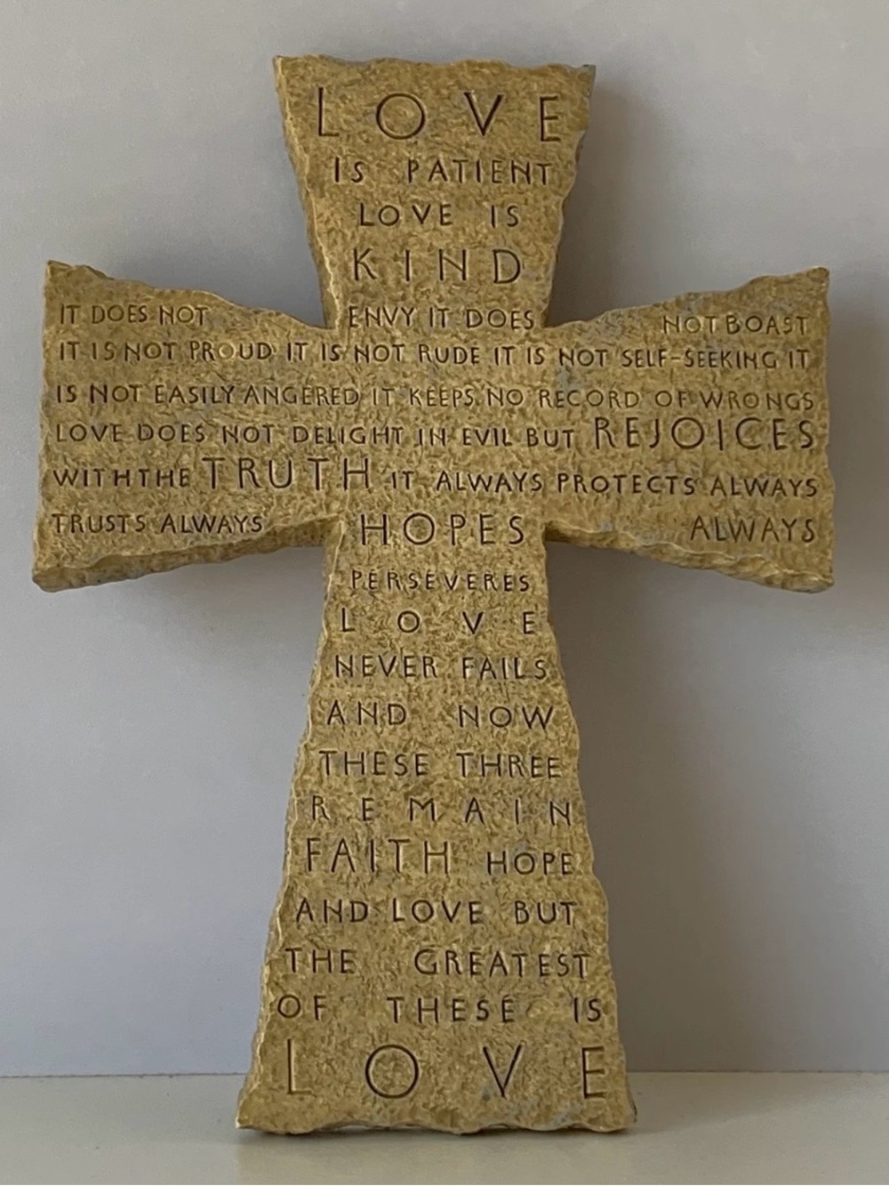1 Corinthians 13:4-8 “Love is Patient” Vintage Wall Cross